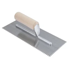 1/8 In. X 1/8 In. X 1/8 In. Square Notch Pro Wood Flooring Trowel with Wood Hand