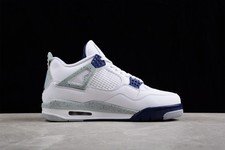 US Size 7-12 Jordan 4 "Midnight Navy" Mid Top Men's Retro Basketball Shoes