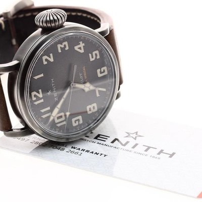 Zenith Pilot 11.2430.679 45mm Leather Gray Dial Automatic Watch #C4724