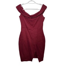 Lulus way of love wine red off the shoulder bodycon dress womens small cocktail