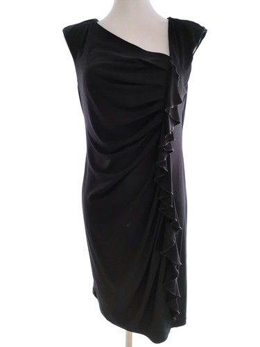 Robe Crayon L.K. Bennett Taille 12 - Rouge à Volants Fleurs, Longueur Genou, Manches Courtes