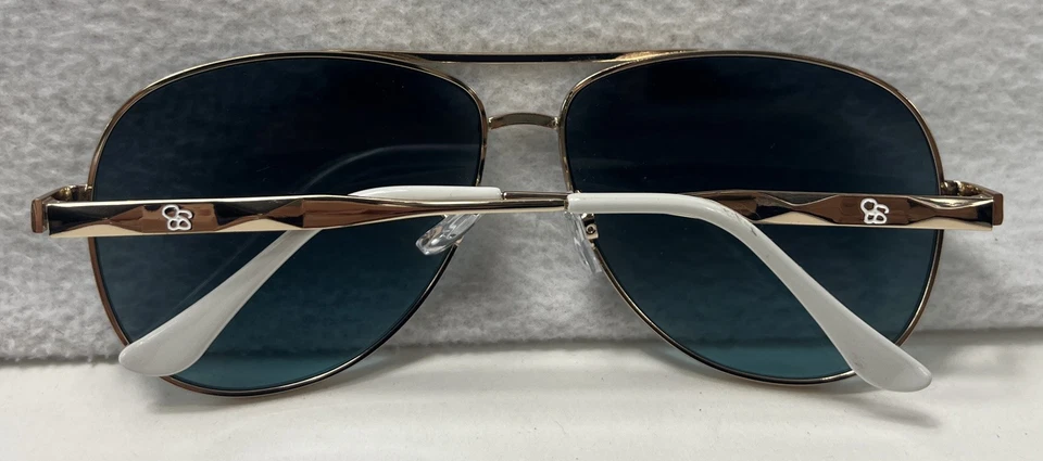 Gafas de sol Jessica Simpson doradas blancas aviador para mujer UNJSOP0708-C J6096 SLVWH Foto 2 de 4