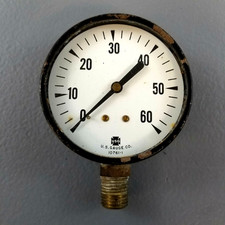 Vintage Us Gauge Co. Usg 0-60 Psi Pressure Gauge 10761-1 Gauge