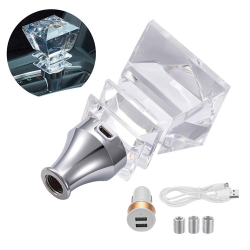 Luz LED RGB Cambio Perno Palo Acrílico Cristal Transparente Palanca de cambios para Coche AT/MT - Imagen 3 de 12