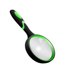 10X Magnifying Glass 10X Handheld Reading Magnifier-50MM Large Magnifying Green