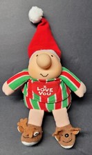 Ziggy American Greetings 1991 Vintage Plush - Santa Hat Reindeer Slippers Pajama