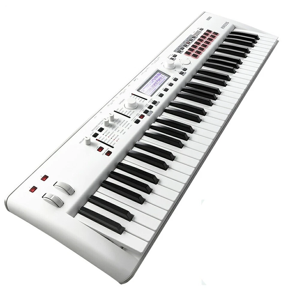 KORG KROSS2-61-SC White limited Color Keyboard Synthesizer 61-Key with Case - Image 3 of 4