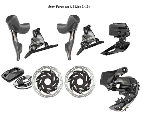 SRAM FORCE eTap AXS D2 HRD 2x12s Centerlock Disc Upgrade kit