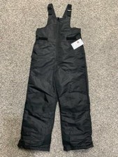 Swiss Tech Size M Black Snow Ski Bib Overalls Pants Suspenders 7-8 Medium