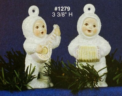VINTAGE ALBERTA'S CERAMIC MOLD #1279 SNOW BABIES ORNAMENTS