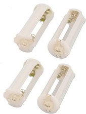 4 Pcs Plastic Cylindrical Battery Holder Case Box for 3 x 1.5V AAA Batteries