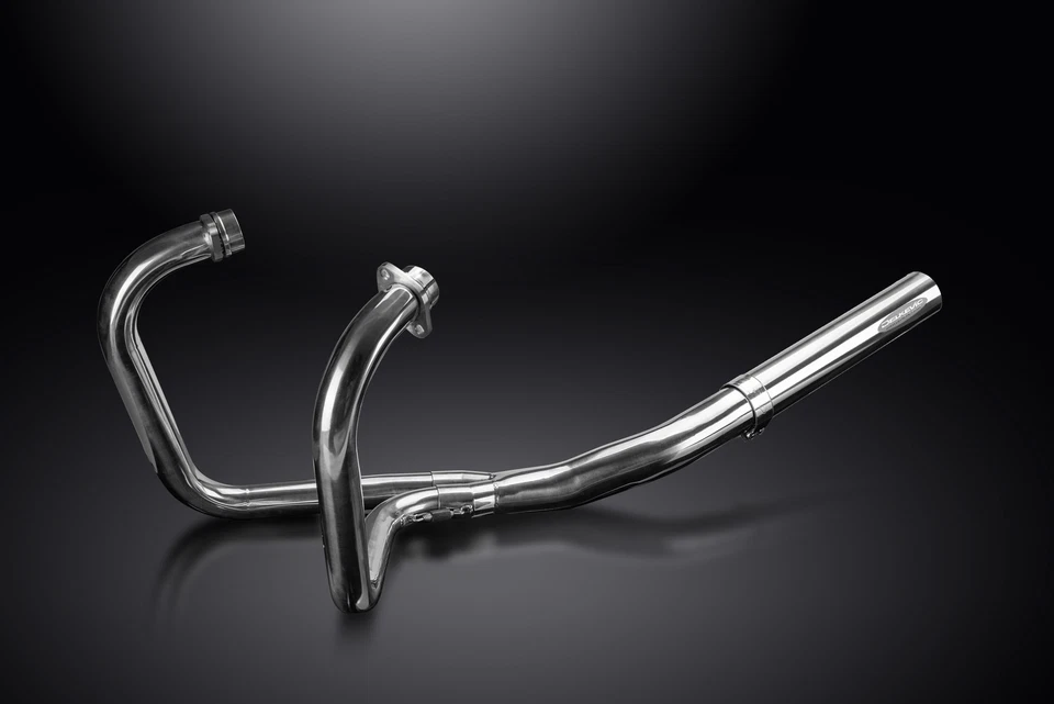 Silenciador recto de acero inoxidable Honda CX500 CX500C CX500 Deluxe escape completo 2-1 Foto 3 de 4