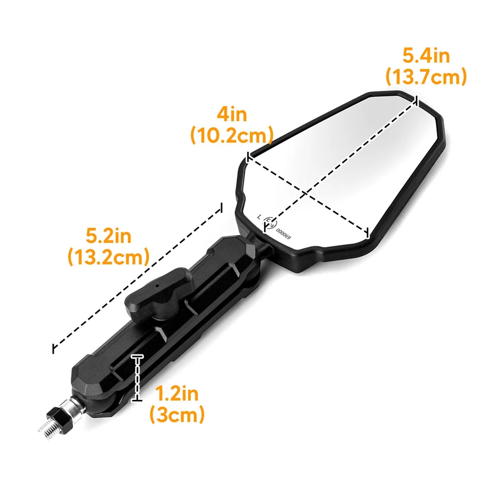 Foldable Adventure Motorcycle Rearview Side Mirrors For Suzuki Kawasaki Honda US - Изображение 4 из 4