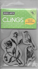 HERO ARTS cling rubber stamp set TWO BIRDS