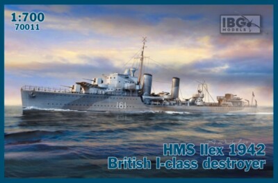 HMS ILEX 1942 (BRITISH I-CLASS DESTROYER, ROYAL NAVY MKGS) #70011 1/700 IBG 