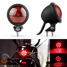 Motorcycle LED Rear Stop Brake Tail Light Red For Harley Chopper Bobber Cafe