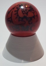 US Marines 1" Red Glass Logo Marble w/ Stand
