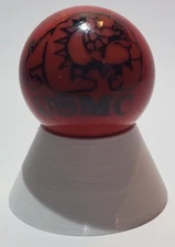 US Marines 1" Red Glass Logo Marble w/ Stand