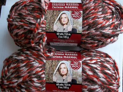 Loops&Threads Charisma Marble bulky yarn, Brown Sugar , lot of 2 (60 yds each)