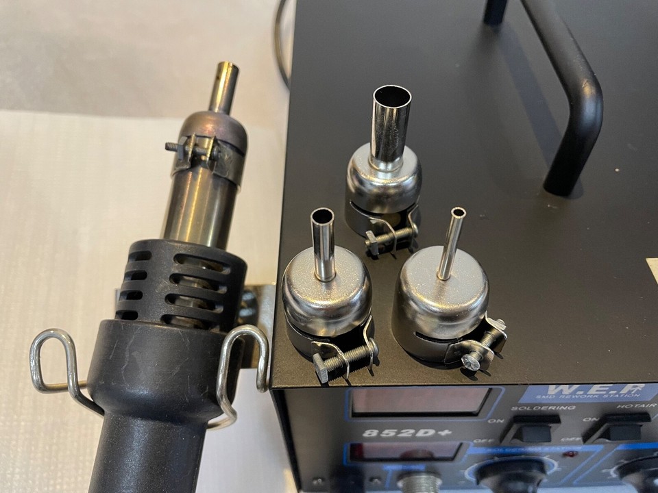 852d+ fan hot air soldering station Nozzels , No soldering iron eBay