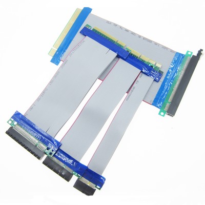 PCI-E 1X/4X/8X/16X PCI Professional Riser Card Ribbon Extender Flexible Cable