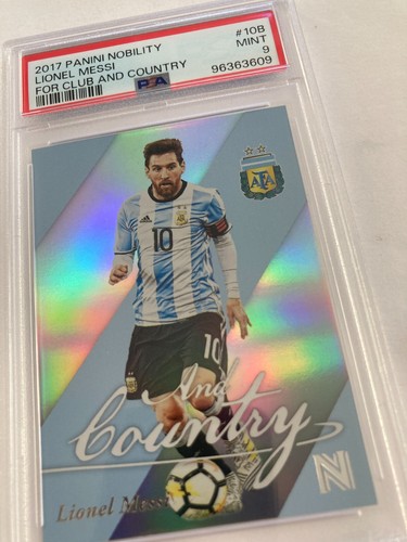 2017 PANINI NOBILITY FOR CLUB & COUNTRY #10B LIONEL MESSI PSA 9 - Picture 20 of 24