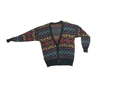 Textured Grandpa Sweater, Vintage 80's
