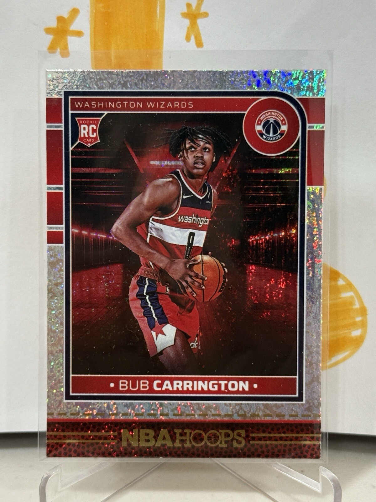 2024-25 Hoops Texture #244 Bub Carrington RC Rookie Wizards