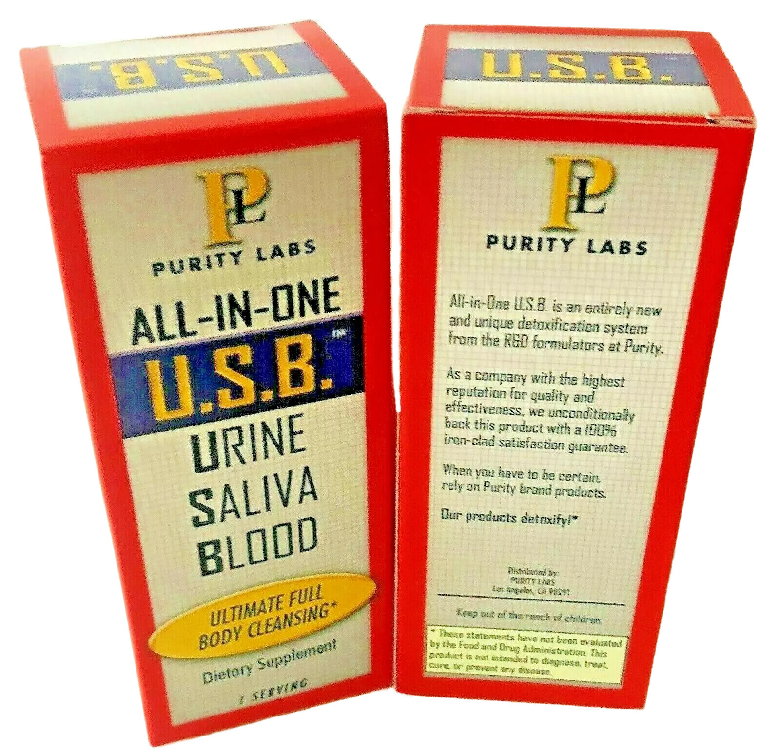 Purity Labs USB ALL-IN-ONE Full Body Cleanse (x2 Bottles) **Free Shipping**