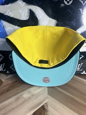 7 3/8 New Era Wahoo Cleveland Indians Wu-Tang Black Yellow Tiffany