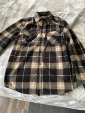 Freedom Foundry Men's Plaid Fleece Shirt Long Sleeve Black Size S NWOT L K  