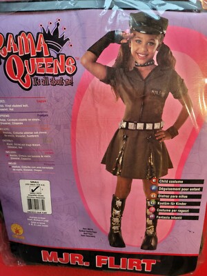 Girls Major Flirt Halloween Costume Size 4-8