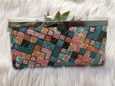 Detailed Multi Color Fabric Wallet