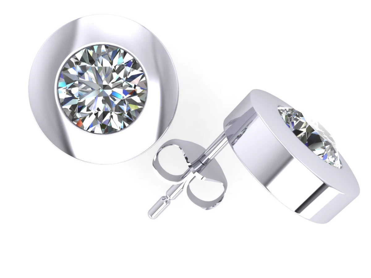 1 carat 2024 diamond earrings platinum