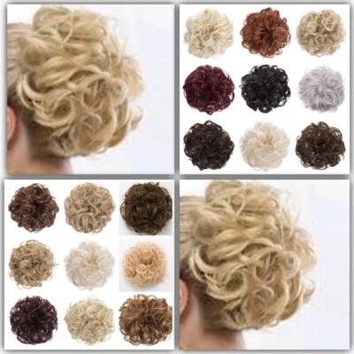Koko Curly Scrunchie Haardutt großes Haarteil natürlich chaotisch Hochsteckfrisur versch. Farben