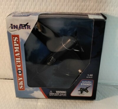 In Air Sky Champs Includes Stand Die-cast Airplane