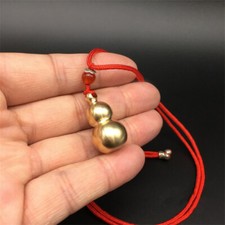 Solid Brass Calabash Charm Pendant for Longevity Good Luck Hanging Decor