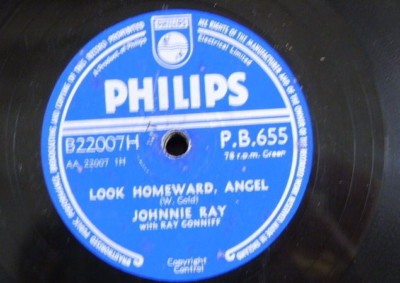 78rpm JOHNNIE RAY look homeward angel / you don`t owe me a thing