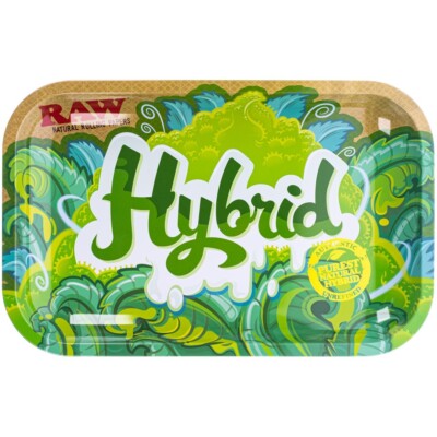RAW METAL ROLLING TRAY HYBRID (SMALL) 10.8  x 6.8  x 1  (FREE SHIPPING)