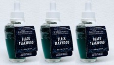 3 Bath Body Works BLACK TEAKWOOD Wallflower Home Scent Oil Refill Bulb