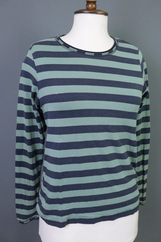 GUDRUN SJODEN Multicolor Striped Long Sleeve Stretch Tunic Top Size S - Image 4 of 4