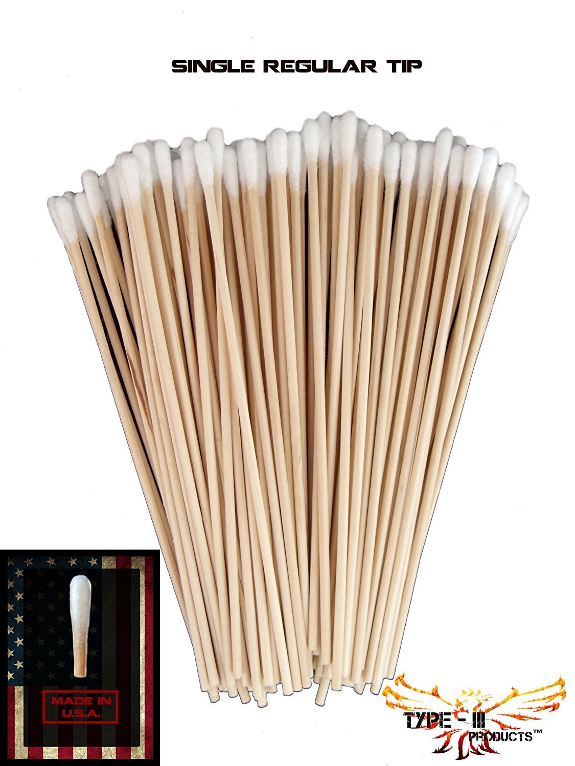 Gun Cleaning Tips Cotton Rifle Pistol Weapon Grease Oil Cleaner 500pc