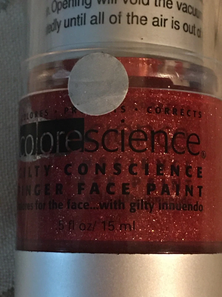 Colorescience Seduction Finger Face Paint Bottle HTF Discontinued Red Shimmer LE - Image 2 of 4