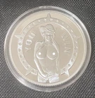 1 Troy Ounce .999 Fine Silver Art Round - Good Girls Gone Bad. Sexy Cowgirl