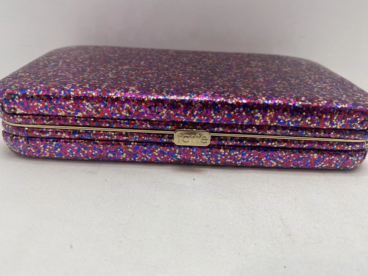 Tarte Life Of The Party Clay Blush Palette New W/O Box Pink Glitter Clutch