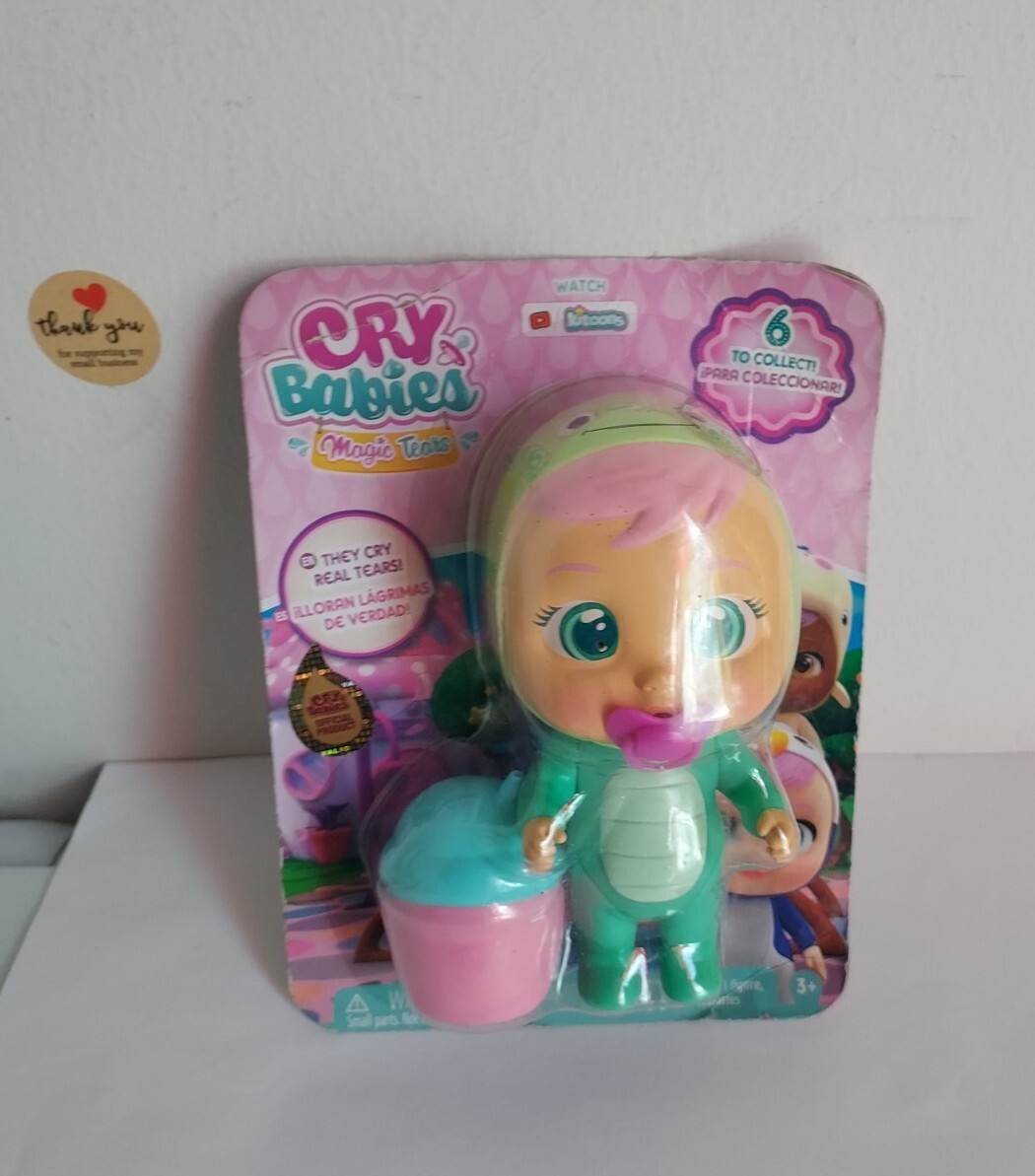 Cry Babies Magic Tears TURGUI Turtle w/Pacifier Mini Doll 5" HTF Kids Toy New