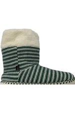 Cuddl Duds Luxe Sherpa Turn-Cuff Bootie Slipper Green