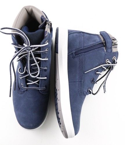 Timberland A1QU6 Niño Botas EU31 UK12.5 Cuero Azul Encaje Almendra Punta Tobillo - Imagen 6 de 11