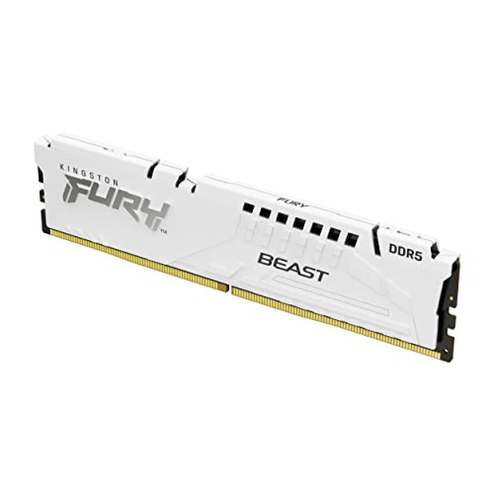 (TG. 32GB) Kingston FURY Beast Bianco XMP 32GB 6000MT/s DDR5 CL40 DIMM Memoria G