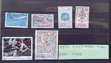 lot  timbres  france oblitérés 1985 n° 2372 2373 2374 2380 2381 2382